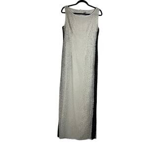 Mark & JOHN by GOPAL vintage white silk beaded maxi gown. SizeL prom wedding.